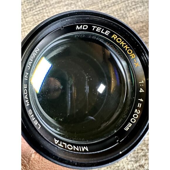 Vintage Minolta MD Tele Rokkor-x 200mm 1:4 Lens As-Is - Picture 11 of 11